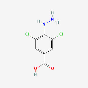 molecular formula C7H6Cl2N2O2 B1441606 3,5-Dichloro-4-hydrazinylbenzoic acid CAS No. 887577-44-8