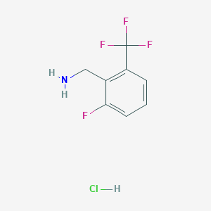 molecular formula C8H8ClF4N B1441621 (2-Fluoro-6-(trifluoromethyl)phenyl)methanamine hydrochloride CAS No. 643088-07-7