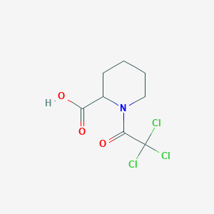 molecular formula C8H10Cl3NO3 B1441622 1-(2,2,2-三氯乙酰)-2-哌啶甲酸 CAS No. 1236256-62-4