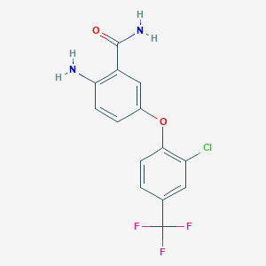 2-Amino-5-[2-chloro-4-(trifluoromethyl)phenoxy]benzamide