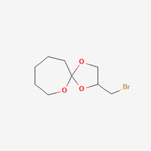 B14416239 2-(Bromomethyl)-1,4,6-trioxaspiro[4.6]undecane CAS No. 84298-08-8