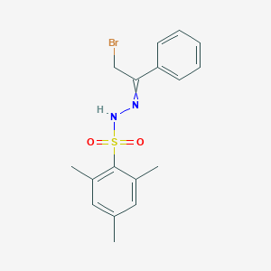 N-[(2-Bromo-1-phenyl-ethylidene)amino]-2,4,6-trimethyl-benzenesulfonamide