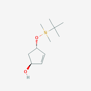 molecular formula C11H22O2Si B14416300 (1S,4S)-4-[tert-butyl(dimethyl)silyl]oxycyclopent-2-en-1-ol CAS No. 81939-25-5