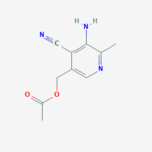 (5-Amino-4-cyano-6-methylpyridin-3-yl)methyl acetate