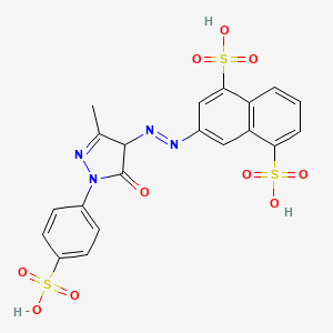 3-((4,5-Dihydro-3-methyl-5-oxo-1-(4-sulphophenyl)-1H-pyrazol-4-yl)azo)naphthalene-1,5-disulphonic acid