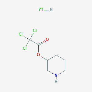 molecular formula C7H11Cl4NO2 B1441636 3-Piperidinyl 2,2,2-trichloroacetate hydrochloride CAS No. 1219979-43-7
