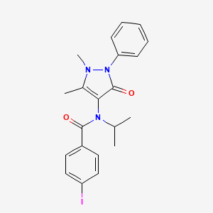 N-(1,5-dimethyl-3-oxo-2-phenylpyrazol-4-yl)-4-iodo-N-propan-2-ylbenzamide