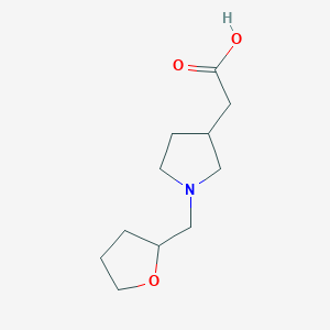molecular formula C11H19NO3 B1441641 2-[1-(四氢-2-呋喃基甲基)-3-吡咯烷基]-乙酸 CAS No. 1220036-12-3