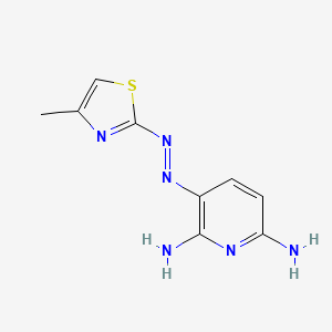 molecular formula C9H10N6S B14416410 3-[(E)-(4-Methyl-1,3-thiazol-2-yl)diazenyl]pyridine-2,6-diamine CAS No. 82646-10-4