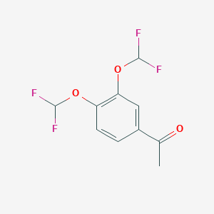 molecular formula C10H8F4O3 B1441654 1-[3,4-Bis(difluoromethoxy)phenyl]ethan-1-one CAS No. 885132-71-8