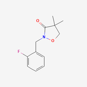 2-[(2-Fluorophenyl)methyl]-4,4-dimethyl-1,2-oxazolidin-3-one