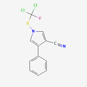 1-{[Dichloro(fluoro)methyl]sulfanyl}-4-phenyl-1H-pyrrole-3-carbonitrile