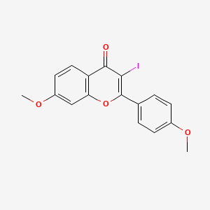 molecular formula C17H13IO4 B14416598 4H-1-Benzopyran-4-one, 3-iodo-7-methoxy-2-(4-methoxyphenyl)- CAS No. 82517-07-5