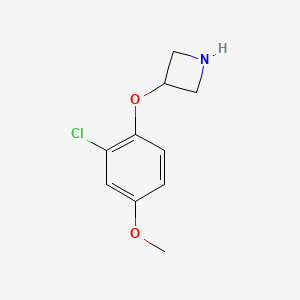 molecular formula C10H12ClNO2 B1441661 3-Azetidinyl 2-chloro-4-methoxyphenyl ether CAS No. 1220038-57-2