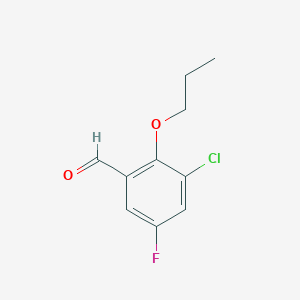molecular formula C10H10ClFO2 B1441675 3-氯-5-氟-2-丙氧基苯甲醛 CAS No. 883528-05-0