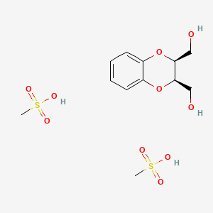 [(2R,3S)-3-(hydroxymethyl)-2,3-dihydro-1,4-benzodioxin-2-yl]methanol;methanesulfonic acid