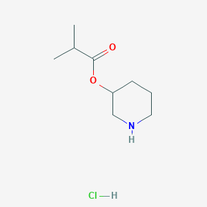 molecular formula C9H18ClNO2 B1441678 3-Piperidinyl 2-methylpropanoate hydrochloride CAS No. 1220020-99-4