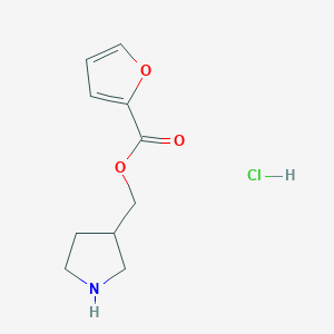 molecular formula C10H14ClNO3 B1441679 3-吡咯烷基甲基 2-呋喃甲酸酯盐酸盐 CAS No. 1220037-26-2
