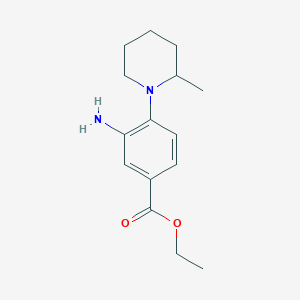 molecular formula C15H22N2O2 B1441682 3-氨基-4-(2-甲基哌啶-1-基)苯甲酸乙酯 CAS No. 1141473-78-0