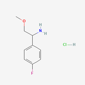 molecular formula C9H13ClFNO B1441686 1-(4-氟苯基)-2-甲氧基乙烷-1-胺盐酸盐 CAS No. 1354963-82-8
