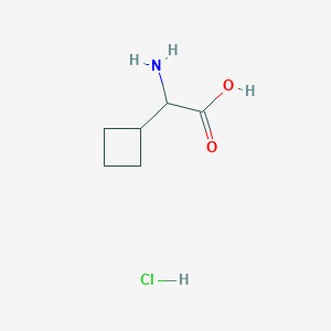 molecular formula C6H12ClNO2 B1441687 2-氨基-2-环丁基乙酸盐酸盐 CAS No. 1354949-40-8