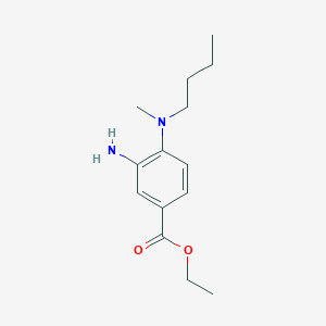 molecular formula C14H22N2O2 B1441688 Ethyl 3-amino-4-[butyl(methyl)amino]benzoate CAS No. 1220019-57-7