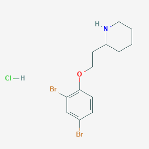 molecular formula C13H18Br2ClNO B1441694 2-[2-(2,4-二溴苯氧基)乙基]哌啶盐酸盐 CAS No. 1220028-47-6