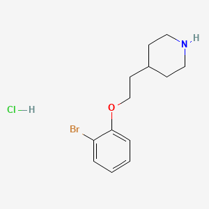 molecular formula C13H19BrClNO B1441695 4-[2-(2-Bromophenoxy)ethyl]piperidine hydrochloride CAS No. 1220018-66-5