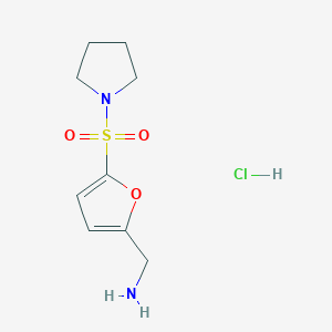 molecular formula C9H15ClN2O3S B1441700 [5-(吡咯烷-1-基磺酰基)-2-呋喃基]甲胺盐酸盐 CAS No. 1241675-86-4