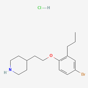 molecular formula C16H25BrClNO B1441703 4-[2-(4-溴-2-丙基苯氧基)乙基]哌啶盐酸盐 CAS No. 1219964-29-0