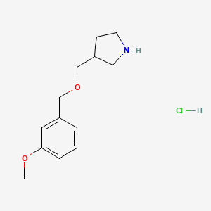 molecular formula C13H20ClNO2 B1441708 Chlorhydrate de 3-{[(3-méthoxybenzyl)oxy]méthyl}pyrrolidine CAS No. 1220032-48-3