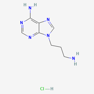 molecular formula C8H14Cl2N6 B1441715 9-(3-aminopropyl)-9H-purin-6-amine hydrochloride CAS No. 23124-11-0