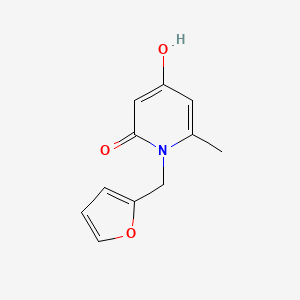 molecular formula C11H11NO3 B1441716 1-(2-呋喃甲基)-4-羟基-6-甲基吡啶-2(1H)-酮 CAS No. 638139-12-5