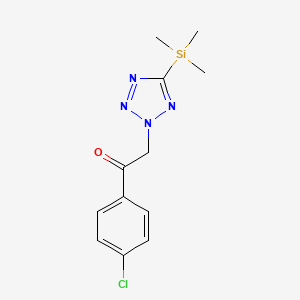 1-(4-Chlorophenyl)-2-[5-(trimethylsilyl)-2H-tetrazol-2-yl]ethan-1-one