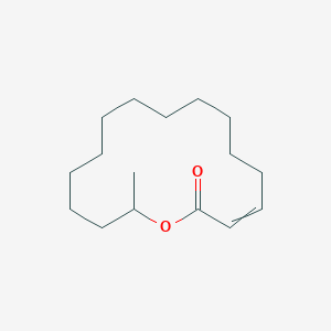 molecular formula C16H28O2 B14417168 16-Methyl-1-oxacyclohexadec-3-EN-2-one CAS No. 87227-40-5