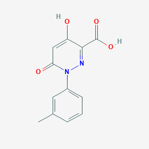 molecular formula C12H10N2O4 B1441732 4-Hydroxy-1-(3-methylphenyl)-6-oxo-1,6-dihydropyridazine-3-carboxylic acid CAS No. 1018276-57-7