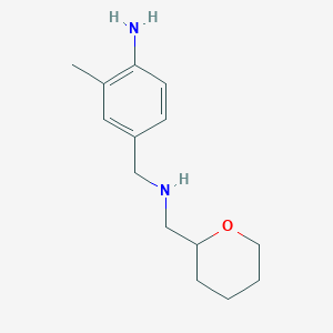 2-Methyl-4-{[(oxan-2-ylmethyl)amino]methyl}aniline