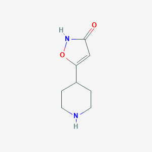 molecular formula C8H12N2O2 B144174 5-(4-哌啶基)异噁唑-3-醇 CAS No. 132033-91-1