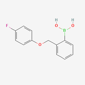 molecular formula C13H12BFO3 B1441741 [2-(4-Fluorophenoxymethyl)phenyl]boronic acid CAS No. 1334325-11-9