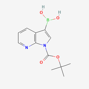 molecular formula C12H15BN2O4 B1441757 1-(叔丁氧羰基)-1H-吡咯并[2,3-b]吡啶-3-基硼酸 CAS No. 1425334-89-9