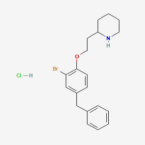 B1441758 2-[2-(4-Benzyl-2-bromophenoxy)ethyl]piperidine hydrochloride CAS No. 1220028-83-0