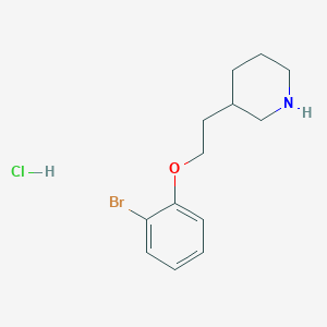 molecular formula C13H19BrClNO B1441760 3-[2-(2-溴苯氧基)乙基]哌啶盐酸盐 CAS No. 1219957-58-0