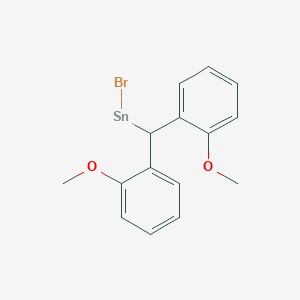 [Bis(2-methoxyphenyl)methyl](bromo)-lambda~2~-stannane