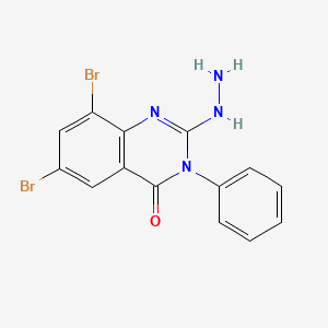 6,8-Dibromo-2-hydrazinyl-3-phenylquinazolin-4(3H)-one