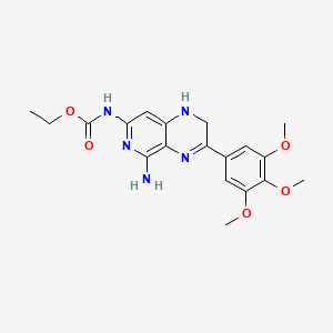 Carbamic acid, (5-amino-1,2-dihydro-3-(3,4,5-trimethoxyphenyl)pyrido(3,4-b)pyrazin-7-yl)-, ethyl ester