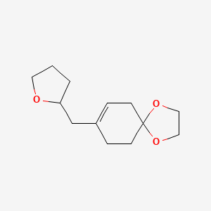 molecular formula C13H20O3 B14417739 8-[(Oxolan-2-yl)methyl]-1,4-dioxaspiro[4.5]dec-7-ene CAS No. 81842-05-9