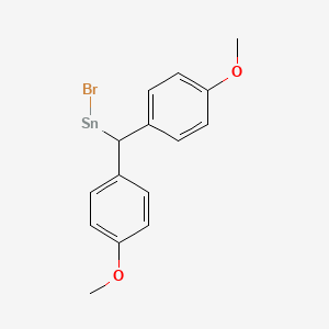 [Bis(4-methoxyphenyl)methyl](bromo)stannane