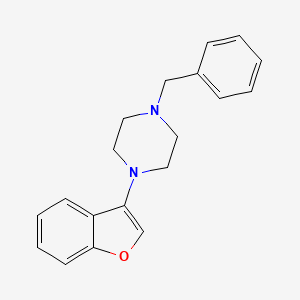 molecular formula C19H20N2O B14417767 1-(3-Benzofuryl)-4-benzylpiperazine CAS No. 79959-61-8