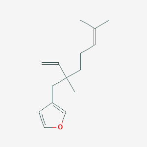 3-(2-Ethenyl-2,6-dimethylhept-5-en-1-yl)furan