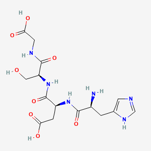 molecular formula C15H22N6O8 B14417864 H-His-Asp-Ser-Gly-OH CAS No. 84861-22-3